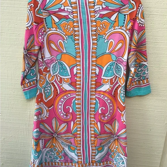 Barbra Gerwit Colorful Women's V-Neck Top size small - Picture 2 of 2